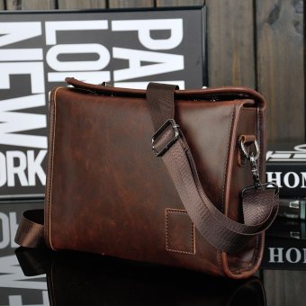 Fashion Single Shoulder Bag Leather Messenger Bag Retro Briefcase - Intl June 2018 - 2 Fashion Single Shoulder bag Leather Messenger Bag Retro Briefcase - intl - 2