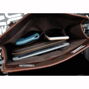 Fashion Single Shoulder Bag Leather Messenger Bag Retro Briefcase - Intl June 2018 - 4 Fashion Single Shoulder bag Leather Messenger Bag Retro Briefcase - intl - 4