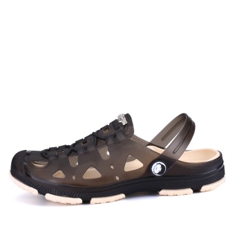 Fashion Summer Men Slippers Breathable Beach Sandals Croc Maleshoes Hollow Out Of The Drag Men Shoes Sandals For Summer Brown -intl June 2018 - 2 Fashion Summer Men slippers Breathable beach sandals croc maleshoes Hollow out of the drag men shoes sandals for summer brown -intl - 2