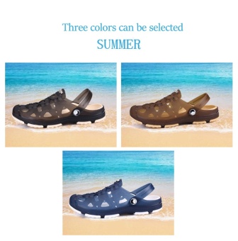 Fashion Summer Men Slippers Breathable Beach Sandals Croc Maleshoes Hollow Out Of The Drag Men Shoes Sandals For Summer Brown -intl June 2018 - 5 Fashion Summer Men slippers Breathable beach sandals croc maleshoes Hollow out of the drag men shoes sandals for summer brown -intl - 5