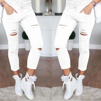 Fashion Women's Casual Skinny Stretch Slim Fit Pencil PantsTrousers Leggings Black - Intl June 2018 - 4 Fashion Women's Casual Skinny Stretch Slim Fit Pencil PantsTrousers Leggings Black - intl - 4