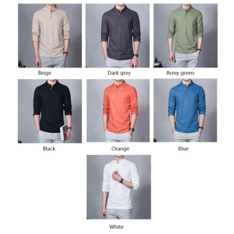 Flax Long Sleeve Shirt Men Chinese Style Retro Stand Collar LinenShirts(Black) - Intl June 2018 - 3 Flax Long Sleeve Shirt Men Chinese Style Retro Stand Collar LinenShirts(Black) - intl - 3