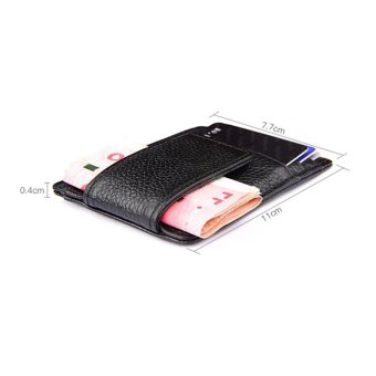 Genuine Leather Money Clip Front Pocket Wallet With Magnet Clip AndCard Id Case Coffee - Intl June 2018 - 3 Genuine Leather Money Clip Front Pocket Wallet with Magnet Clip andCard Id Case Coffee - intl - 3