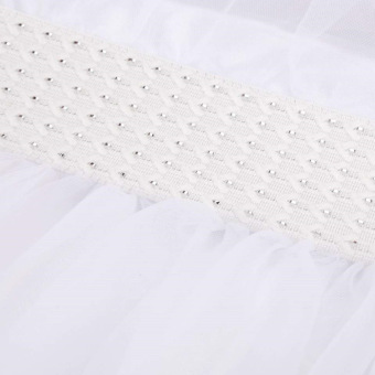Girls Princess Wedding Party Pageant Tulle Dresses White June 2018 - 3 Girls Princess Wedding Party Pageant Tulle Dresses White - 3
