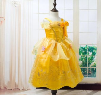 Girls Summer Belle Dresses Princess Costume Party Clothing Beauty And The Beast Yellow Dress Sleeveless Clothes - Intl June 2018 - 4 Girls Summer Belle Dresses Princess Costume Party Clothing Beauty and the Beast Yellow Dress Sleeveless Clothes - intl - 4