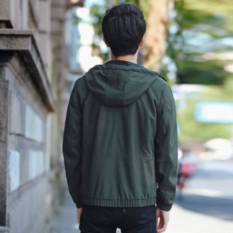 Grandwish Men Fashion Coat Baseball Collar Bomber Jacket Solid CoatHoodies M-3XL (Army Green) - Intl July 2018 - 4 Grandwish Men Fashion Coat Baseball collar Bomber Jacket solid CoatHoodies M-3XL (Army green) - intl - 4