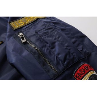 Grandwish Men Ma-1 Flight Bomber Jacket Patches Patch Design CoatPlus Size M-6XL (Army Green) - Intl June 2018 - 4 Grandwish Men Ma-1 Flight Bomber Jacket Patches Patch Design CoatPlus size M-6XL (Army green) - intl - 4