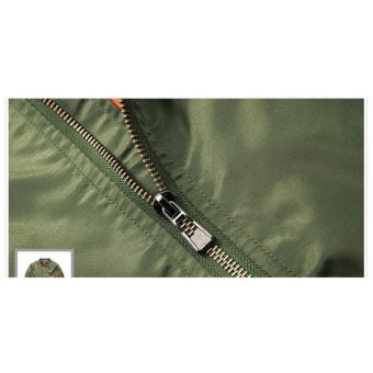 Grandwish Men Pilot Bomber Jacket Pure Color Coat Plus Size S-6XL (Dark Blue) - Intl July 2018 - 4 Grandwish Men Pilot Bomber Jacket Pure Color Coat Plus size S-6XL (Dark blue) - intl - 4