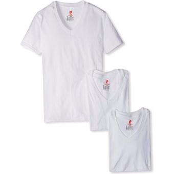Hanes PREMIUM SERIES 3 Pieces V-Neck T-Shirt (White) June 2018 - 3 Hanes PREMIUM SERIES 3 Pieces V-Neck T-Shirt (White) - 3