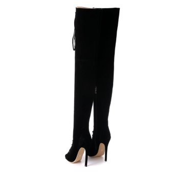 Hang-Qiao High Bangdage ROM Boots Sexy High-Heeled Shoes (Black) - Intl June 2018 - 2 Hang-Qiao High Bangdage ROM Boots Sexy High-Heeled Shoes (Black) - intl - 2