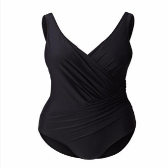 Hang-Qiao One Piece Swimsuit Women Plus Size Swimwear Bathing SuitsBeachwear (Black) - Intl June 2018 - 4 Hang-Qiao One Piece Swimsuit Women Plus Size Swimwear Bathing SuitsBeachwear (Black) - intl - 4