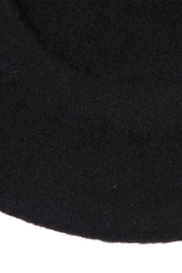 Hang Qiao Women Beret Cap Vintage Solid Color Beanie Hat Classic Berets Black .
