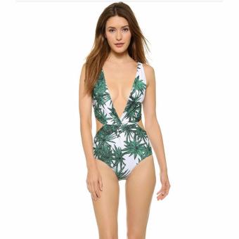 Hanyu Women Sexy Deep V-neck One-piece Bikini Swimwear Swimsuit -intl June 2018 - 3 Hanyu Women Sexy Deep V-neck One-piece Bikini Swimwear Swimsuit -intl - 3