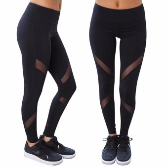 Hanyu Women Sport Trousers Professional Yoga Pants Jogging Pants Cropped Leggings Fitness Trousers (Black) - Intl April 2018 - 3 Hanyu Women Sport Trousers Professional Yoga Pants Jogging pants Cropped Leggings Fitness Trousers (Black) - intl - 3