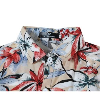 Hawaiian Style Floral Casual Shirt Short Sleeve Mens Shirts Black - Intl June 2018 - 5 Hawaiian Style Floral Casual Shirt Short Sleeve Mens Shirts Black - intl - 5