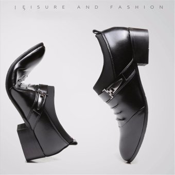 HengSong Men's Formal Business Leather Shoes Casual Formal Shoes (Black) - Intl June 2018 - 3 HengSong Men's Formal Business Leather Shoes Casual Formal Shoes (Black) - intl - 3