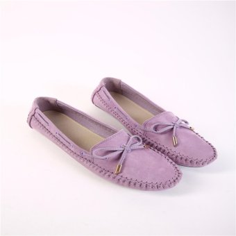 HengSong Women's Shoes Beanie Flat Shoes Bow Tie Woman Ladies Soft Loafers Flats Purple - Intl June 2018 - 5 HengSong Women's Shoes Beanie Flat Shoes Bow tie Woman Ladies Soft Loafers Flats Purple - intl - 5
