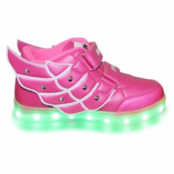 Hk Bubugao 55151A Deluxe Fashion Sports Dancing LED Lightning Girl's Sneakers Shoes (Fuchsia Pink) June 2018 - 4 Hk Bubugao 55151A Deluxe Fashion Sports Dancing LED Lightning Girl's Sneakers Shoes (Fuchsia Pink) - 4