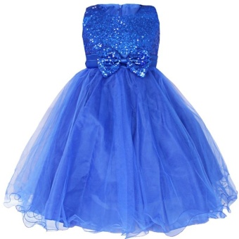 IEFiEL Fashion Kids Girl Wedding Bridesmaids Flower Tulle GirlsParty Pageant Dress Gown (color:Blue) - Intl April 2018 - 5 iEFiEL Fashion Kids Girl Wedding Bridesmaids Flower Tulle GirlsParty Pageant Dress Gown (color:Blue) - intl - 5