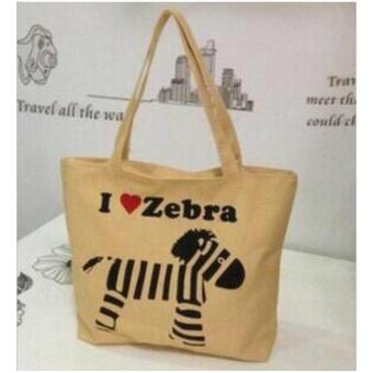 Isabel K001 Trendy Canvas Tote Bag Buy 1 Take 1 (Zebra) June 2018 - 2 Isabel K001 Trendy Canvas Tote Bag Buy 1 Take 1 (Zebra) - 2
