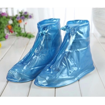 J&J Men And Women's Elastic Plastic Protective Shoe CoversMedium (Blue) June 2018 - 2 J&J Men and Women's Elastic Plastic Protective Shoe CoversMedium (Blue) - 2