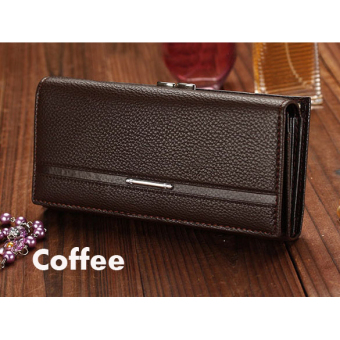 Jo.In Women High Quality Solid Button Leather Hand Bag Long ClutchWallet Purse Black April 2018 - 3 Jo.In Women High Quality Solid Button Leather Hand Bag Long ClutchWallet Purse Black - 3