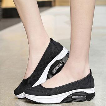 KAILIJIE Women's Shape Ups Slip On Wedge Sneakers Fitness Shoes(Black) June 2018 - 2 KAILIJIE Women's Shape Ups Slip on Wedge Sneakers Fitness Shoes(Black) - 2