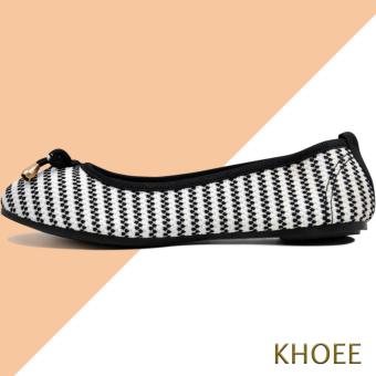 Khoee LKF-03 White Black Jenny Women's Doll Ballet Flat Shoes June 2018 - 2 Khoee LKF-03 White Black Jenny Women's Doll Ballet Flat Shoes - 2