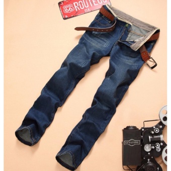 Korea Leisure Loose Straight Jeans For Men Denim Jeans Trousers Plus Size Big Large Pants 28-38 - Intl April 2018 - 3 Korea Leisure Loose Straight Jeans For Men Denim Jeans Trousers Plus Size Big Large Pants 28-38 - intl - 3
