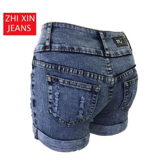 Korea Tattered Classic Ripped Skinny High Waist Jeans Shorts April 2018 - 4 Korea Tattered Classic Ripped Skinny High waist jeans shorts - 4