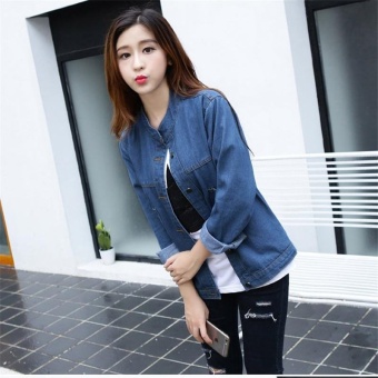 Korean Fashion Women Basic Coats Autumn Spring Women Denim JacketNew Long Sleeve Slim Female Jeans Coat Casual Womens Outwear - Intl July 2018 - 5 Korean Fashion Women Basic Coats Autumn Spring Women Denim JacketNew Long Sleeve Slim Female Jeans Coat Casual Womens Outwear - intl - 5