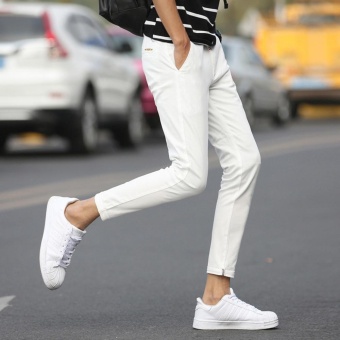 Korean Men's Casual Pants Fruit Color Leisure Pants Fashional NinePants For Men Slim Trousers Skinny Pants - Intl June 2018 - 5 Korean Men's Casual Pants Fruit Color Leisure Pants Fashional NinePants For Men Slim Trousers Skinny Pants - intl - 5
