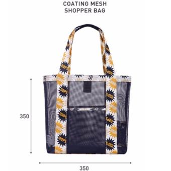 Korean Style B-001 Coating Mesh Multi - Functional Clothing Cosmetics Package Shopping Bag Beach Tote Bag (Blue) June 2018 - 2 Korean Style B-001 Coating Mesh Multi - functional Clothing Cosmetics Package Shopping Bag Beach Tote Bag (Blue) - 2