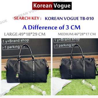 Korean Vogue TB-010 Premium Quality Unisex Large Capacity Rivet Style Tote Bag Series Ladies Travel Gym Sport Handbag Shoulder Bag(Black-Medium) April 2018 - 3 Korean Vogue TB-010 Premium Quality Unisex Large Capacity Rivet Style Tote Bag Series Ladies Travel Gym Sport Handbag Shoulder Bag(Black-Medium) - 3