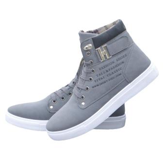 LALANG Men High Top Lace Ankle Boots Casual Warm Canvas Shoes40(Grey) - Intl June 2018 - 5 LALANG Men High Top Lace Ankle Boots Casual Warm Canvas Shoes40(Grey) - intl - 5