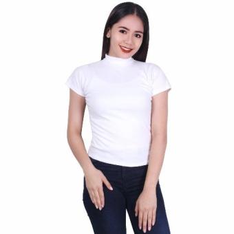 Latest Trend Plain Turtle Neck Blouse (White) July 2018 - 2 Latest Trend Plain Turtle Neck Blouse (White) - 2