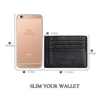 Leather Credit Card Holder Unisex Slim Business Card Case SuperThin Soft Minimalist Wallet With Cash Clip (Black) - Intl April 2018 - 2 Leather Credit Card Holder Unisex Slim Business Card Case SuperThin Soft Minimalist Wallet With Cash Clip (Black) - Intl - 2