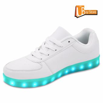 LED Light Lace Up Luminous Shoes Sportswear Sneaker Luminous Unisex Casual Shoes Grey - Intl June 2018 - 2 LED Light Lace Up Luminous Shoes Sportswear Sneaker Luminous Unisex Casual Shoes grey - intl - 2