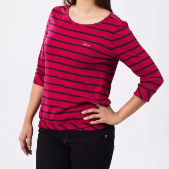 Lee Ladies 3/4 Sleeves Tee (Cerise/Black) June 2018 - 4 Lee Ladies 3/4 Sleeves Tee (Cerise/Black) - 4