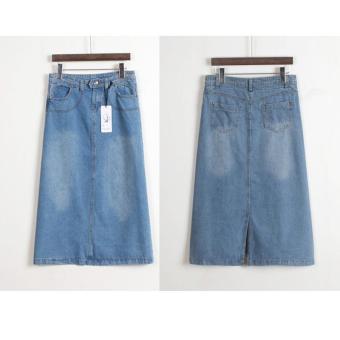 Light Denim Skirting Women Skirts Korean Bust Skirts Big SkirtMidiskirts A-line Midium Dress Skirts Students Casual Jeans - Intl June 2018 - 5 Light Denim Skirting Women Skirts Korean Bust Skirts Big SkirtMidiskirts A-line Midium Dress Skirts Students Casual Jeans - intl - 5