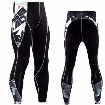Men Compression Sets Pants And Short Sleeve T Shirts 3D Print LycraJoggers Tights Tops Leggings Fitness Brand Clothing MMA(Letterwhite Set) - Intl June 2018 - 5 Men Compression Sets Pants and Short Sleeve T Shirts 3D Print LycraJoggers Tights Tops Leggings Fitness Brand Clothing MMA(Letterwhite set) - intl - 5