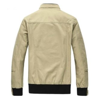 Men Fashion Cotton Jacket Windproof Winter Coat(Khaki) - Intl June 2018 - 3 Men Fashion Cotton Jacket Windproof Winter Coat(Khaki) - intl - 3