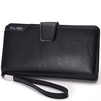 Men Long Wallet Zipper Credit Cards Mobile Phone Holder Black June 2018 - 4 Men Long Wallet Zipper Credit Cards Mobile Phone Holder Black - 4