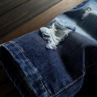 Men's Denim Hole Middle Pants Frayed Fifth Jeans Breeches Jeans Pirate Shorts For Men Hot Pants - Intl June 2018 - 4 Men's Denim Hole Middle Pants Frayed Fifth Jeans Breeches Jeans Pirate Shorts For Men Hot Pants - intl - 4