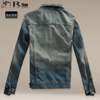 Men's Fashion Slim Jacket Korean Denim Jacket - Intl June 2018 - 3 Men's Fashion Slim Jacket Korean denim jacket - intl - 3