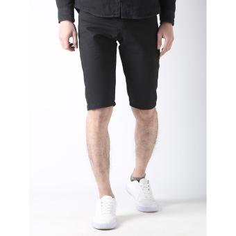 Men's Korean Style Casual Simple Plain Short (Black) June 2018 - 3 Men's Korean Style Casual Simple Plain Short (Black) - 3