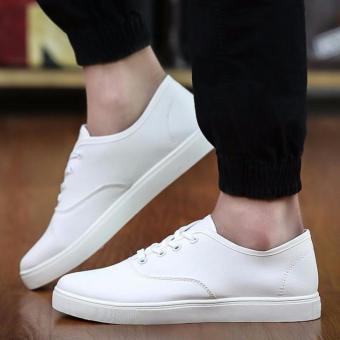 Men's Canvas Shoes Sneakers With Lace - White June 2018 - 3 Men's Canvas Shoes Sneakers With Lace - White - 3