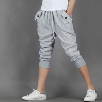 Mens Casual Jogger Sports Shorts Pants (Light Gray) June 2018 - 4 Mens Casual Jogger Sports Shorts Pants (Light gray) - 4