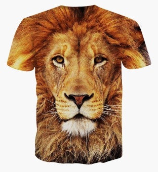 Men's Casual Short-sleeved T-shirt 3D Digital Printing Lions June 2018 - 2 Men's casual short-sleeved t-shirt 3D digital printing Lions - 2