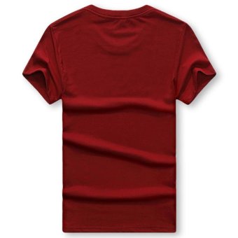 Men's Fashion Short-sleeved O-neck T-shirt Printing ColorfulDiamond (Wine Red) - Intl June 2018 - 2 Men's Fashion Short-sleeved O-neck T-shirt Printing ColorfulDiamond (Wine Red) - intl - 2
